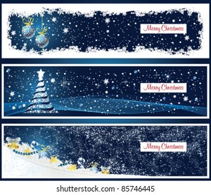 Vector Illustration of Christmas banners