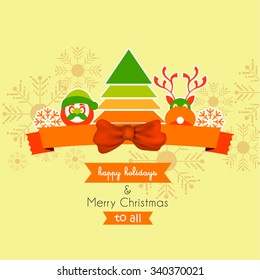 Vector Illustration for Christmas with beautiful Christmas element