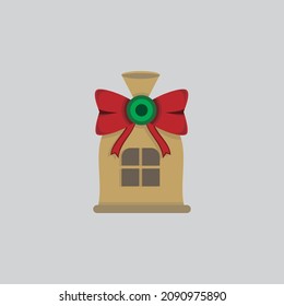 Vector Illustration of Christmas Bell Logo or Christmas Bell Icon
