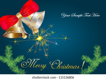 Vector illustration of Christmas bells