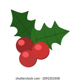 vector illustration christmas berry red berry cranberry
