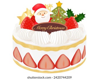 Vector illustration of christmas cake