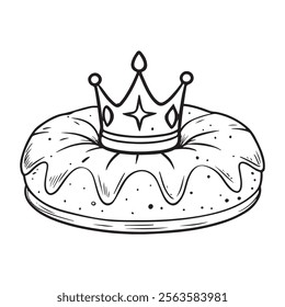 Vector illustration of Christmas Cake. Vector illustration