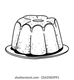 Vector illustration of Christmas Cake. Vector illustration