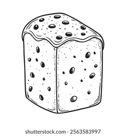 Vector illustration of Christmas Cake. Vector illustration