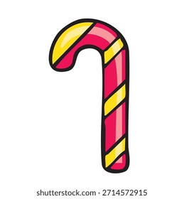Ilustración vectorial de dulces de Navidad en estilos de diseño originales
