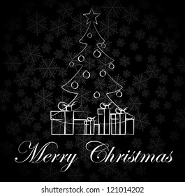 Vector illustration of christmas card