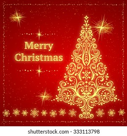 Vector illustration of Christmas card.
