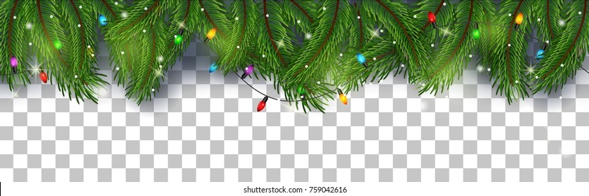 Vector illustration of Christmas card background with fir branches and pine cones