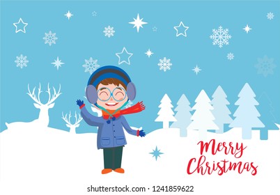 Vector illustration of christmas card design