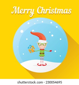 Vector illustration for christmas card design.