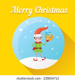 Vector illustration for christmas card design.
