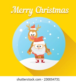 Vector illustration for christmas card design.
