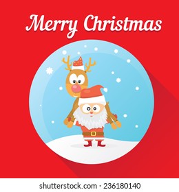 Vector illustration for christmas card design.