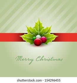 Vector illustration of Christmas Card. Vector ornament object.