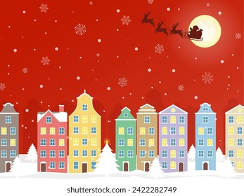 Vektorgrafik von Weihnachtsstädten