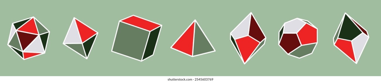 Vector illustration of Christmas colourfull dice for role