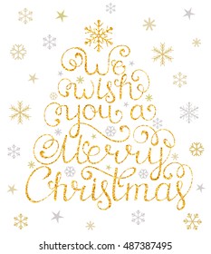 Vector illustration of Christmas congratulation on white background