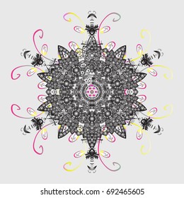 Vector illustration. Christmas cute background with snowflakes abstract background. Snowflakes. Background. Holiday design for Christmas and New Year fashion prints.