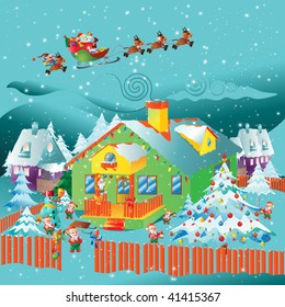 vector illustration, christmas day, cartoon concept.