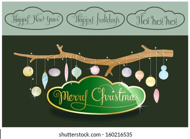 Vector illustration of Christmas decor design in eps 10 format
