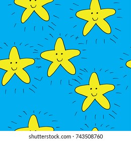 Vector illustration. Christmas decoration doodle seamless pattern.