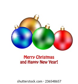 Vector illustration of Christmas decorations