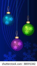 Vector illustration of Christmas decorations