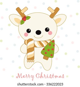 vector illustration Christmas deer
