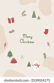 Vector illustration of Christmas doodle.