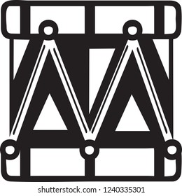 Vector illustration of a Christmas Drum icon or symbol