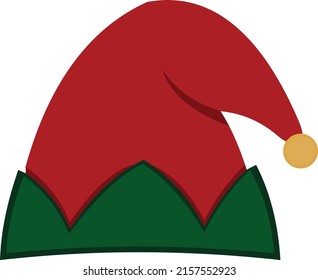 Vector illustration of a christmas elf hat