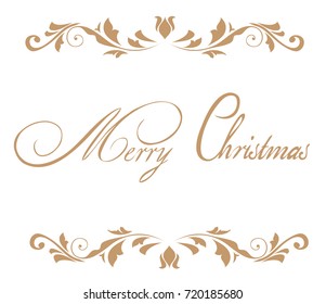 vector illustration of Christmas frame with greeting text.