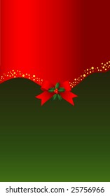 Vector illustration of Christmas frame with ribbon