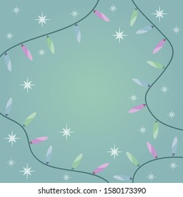 Vector illustration of a Christmas garland.