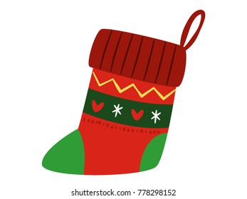 Vector illustration of Christmas Gift Stocking