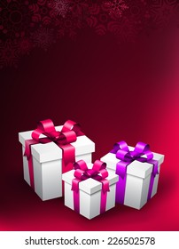 Vector illustration of Christmas gifts. 