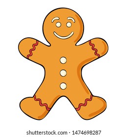 Vector illustration of a Christmas Ginger man decoration