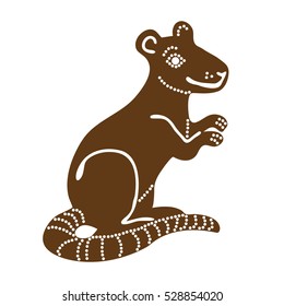 Vector illustration of Christmas gingerbread rat 