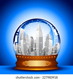 Vector illustration of Christmas glass ball.