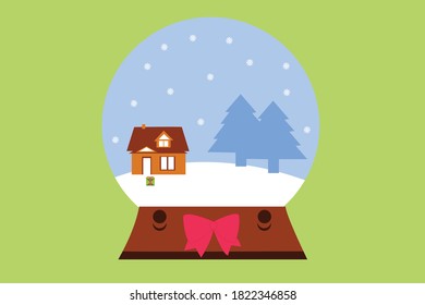 Vector Illustration of Christmas Globe Ornament