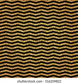 Vector illustration of a Christmas Golden Pattern