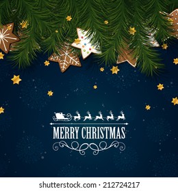 Vector Illustration of a Christmas Greeting Card