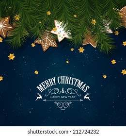 Vector Illustration of a Christmas Greeting Card