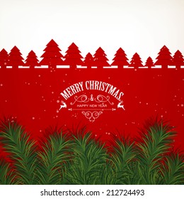 Vector Illustration of a Christmas Greeting Card