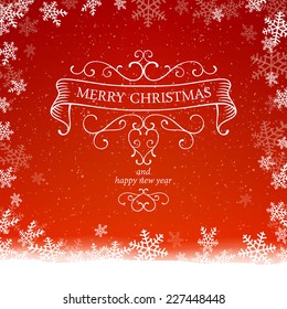 Vector Illustration of a Christmas Greeting Card