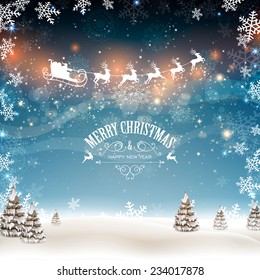 Vector Illustration of a Christmas Greeting Card