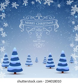 Vector Illustration of a Christmas Greeting Card