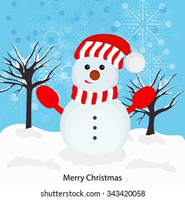 Vector illustration of Christmas Greeting Card.