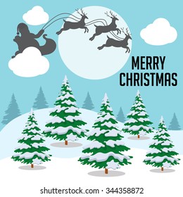 Vector illustration of Christmas Greeting Card.